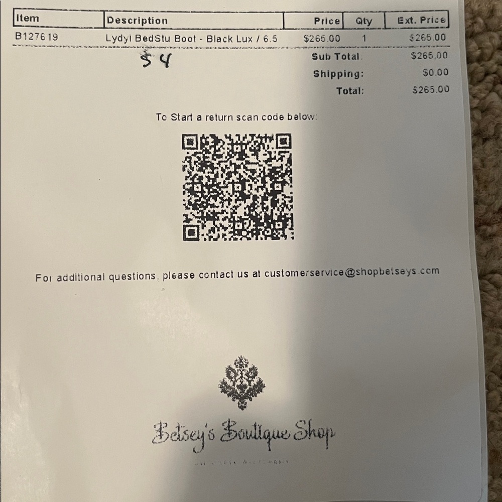 BED|STU Distressed Black Ankle Boots with Red Interior - Picture 5 of 5